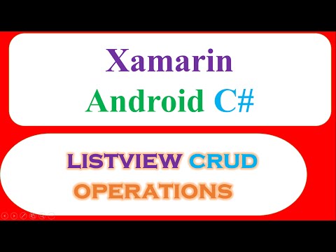 C# Xamarin Android ListView Ep.02 : CRUD -  ADD UPDATE DELETE