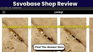 Ssvobase Shop Review: Is Ssvobase Shop Scam or Genuine Online Store