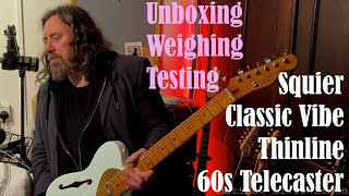 Video thumbnail for Fender Squier Classic Vibe FSR 60s Thinline Telecaster Sonic Blue  Unbox and test Keeley Muse Driver by Matthew Elvis Brown