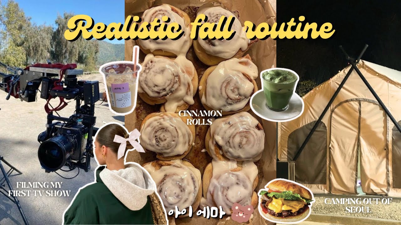 My realistic fall routine 🍂🇰🇷 filming a tv show 🎥 🚗 traveling out of Seoul 🎃👻 روتيني في فصل الخريف