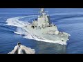 Warship Destroyer Intercepts Fishing Boat - HMAS H...