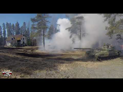 T-72M1 MBT Revving Engines And Warming Up In Front Of Audience - 2.7K - Parola Armour Museum