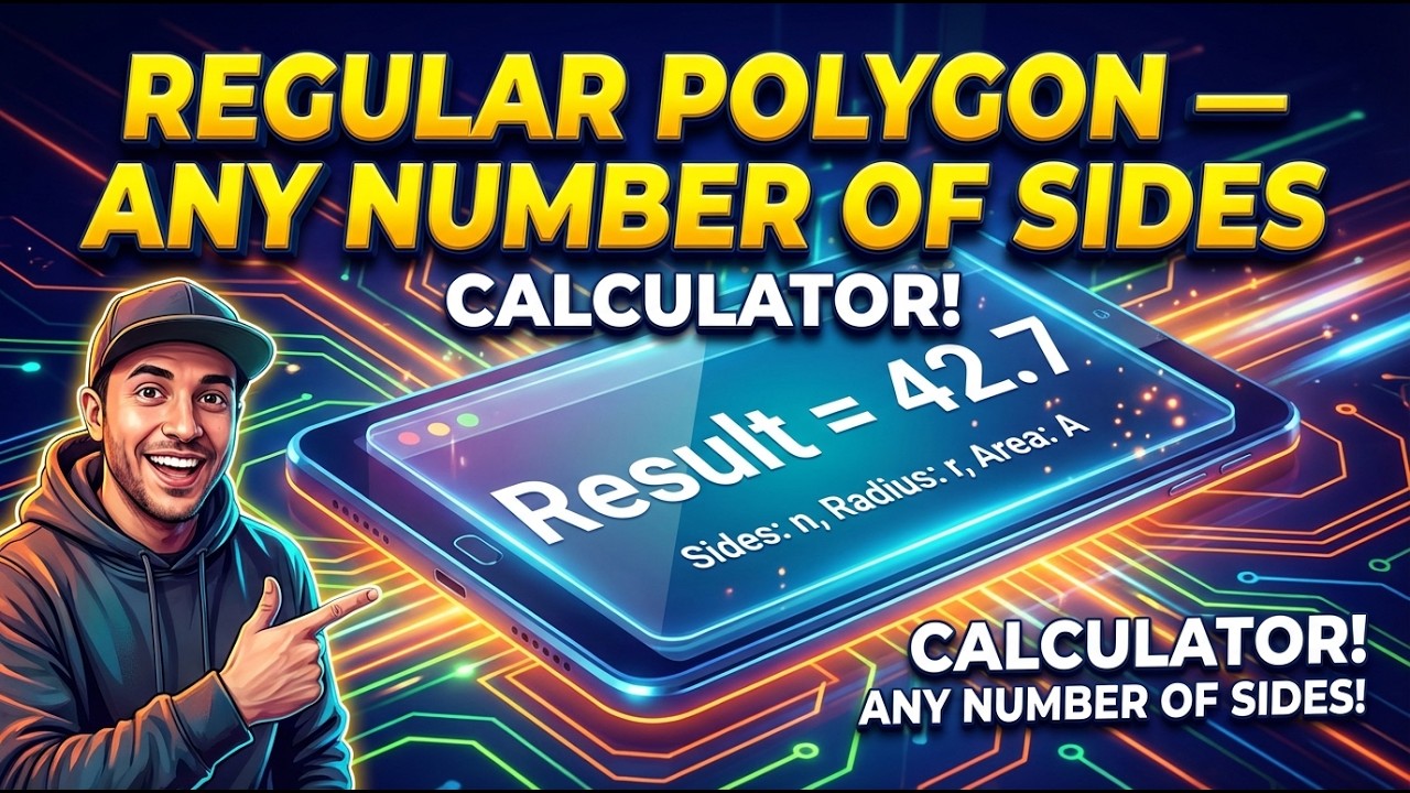 Regular Polygon Calculator — Any Number of Sides