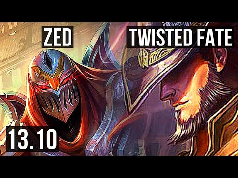 ZED vs TF (MID) | 12/1/4, Legendary, 800+ games | KR Master | 13.10