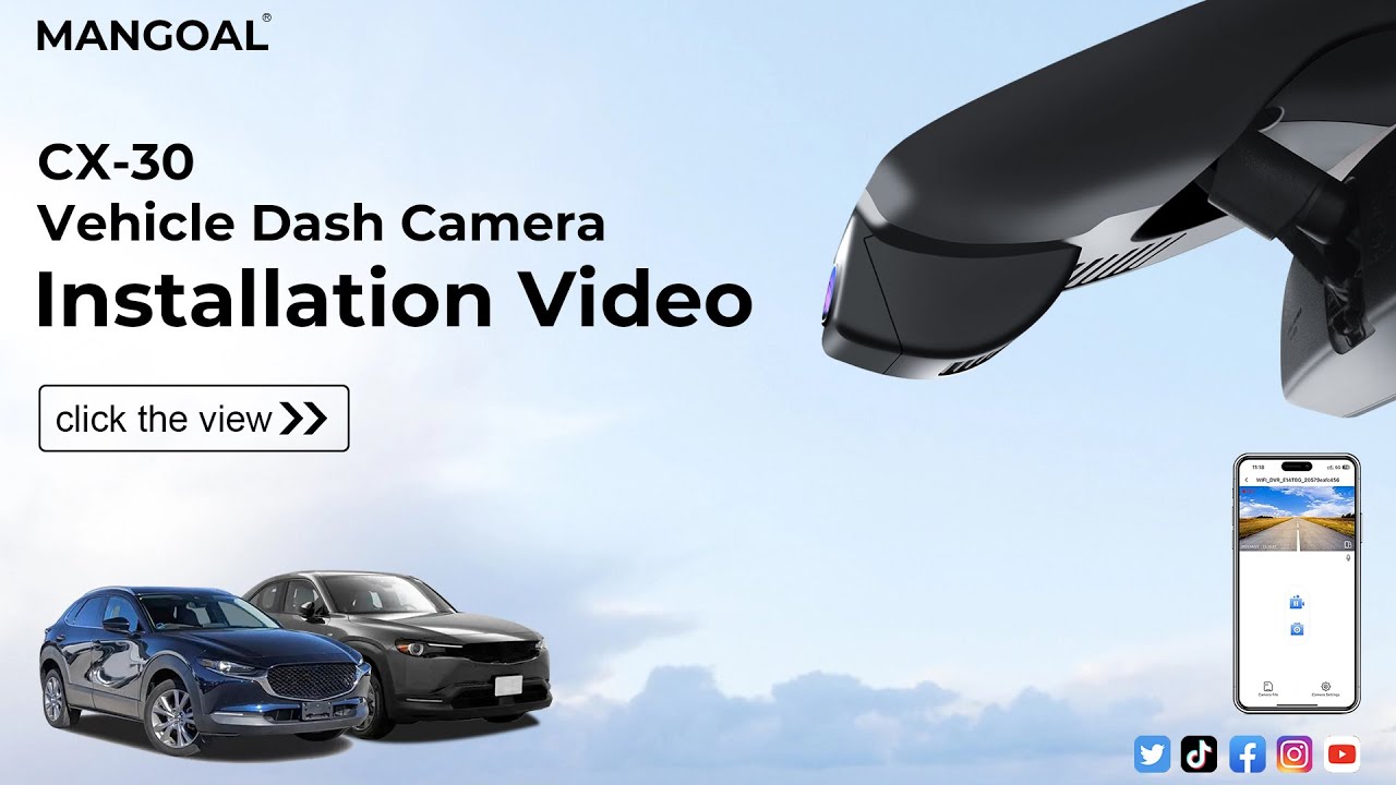 Mazda CX-30 2020 2021 2022 2023 & MX-30 EV 2022-2023 Dash camera Model A 041D Installation