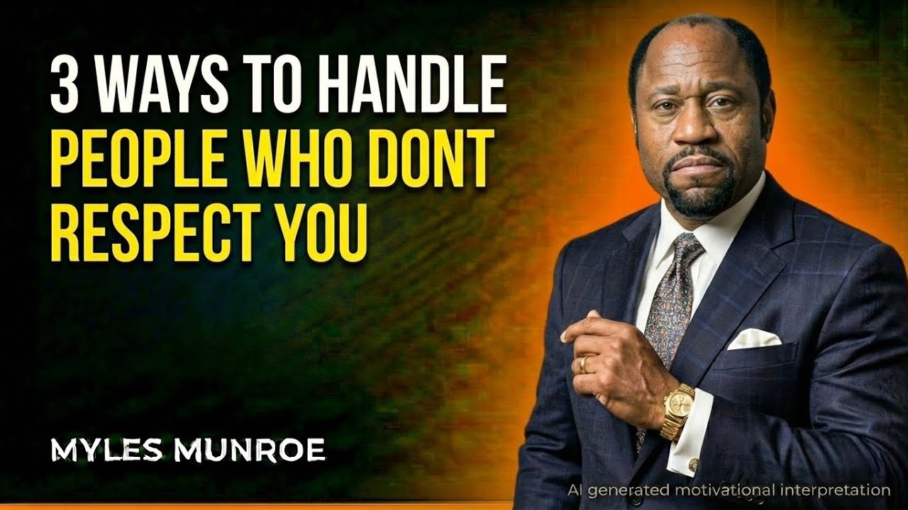 3 Ways to Handle People Who Don’t Respect You - Myles Munroe Motivational Speech