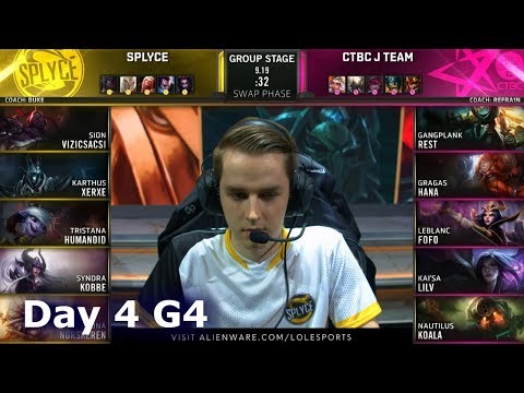 SPY vs JT | Day 4 S9 LoL Worlds 2019 Group Stage | Splyce vs J Team