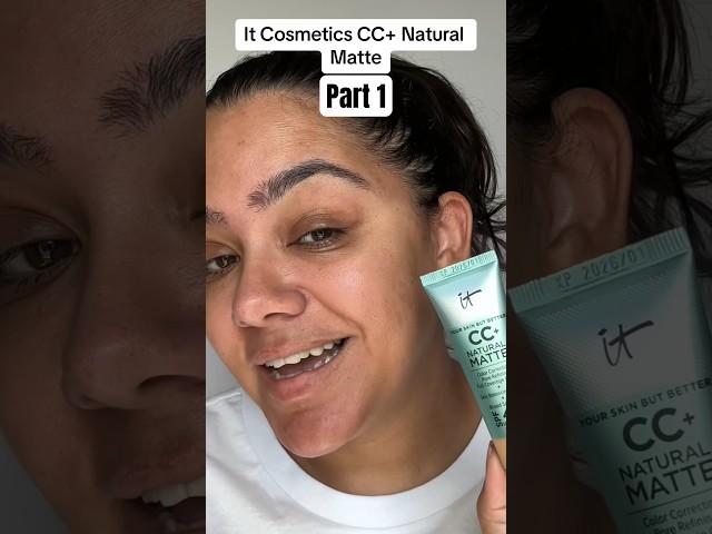 Vídeo relacionado con IT Cosmetics, Base de Maquillaje Matificante y Control de Brillo 16h, Minimiza Poros, Hidrata 24h, Your Skin But Better CC+ Natural Matte SPF 40, Tono Light Medium, 32 ml