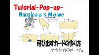 Pop-Up Tutorial 　The Möwe from "Nausicaä of the Valley of the Wind"　ポップアップカードの作り方「風の谷のナウシカ」のメーヴェ