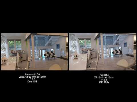 Panasonic G9 vs Fuji XT4 OIS Test