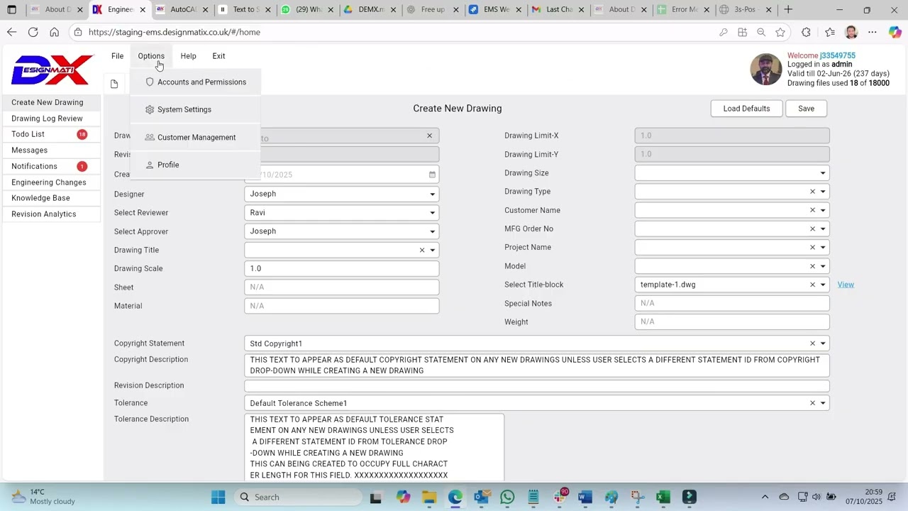 01. DX-EMS System Configuration & Drawing Creation