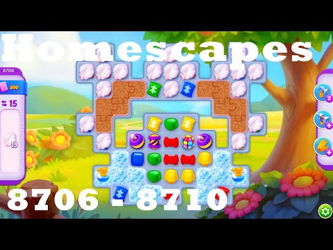 Homescapes Level 8706 - 8710 HD Walkthrough | 3 - match game | gameplay | android | ios | pc | app