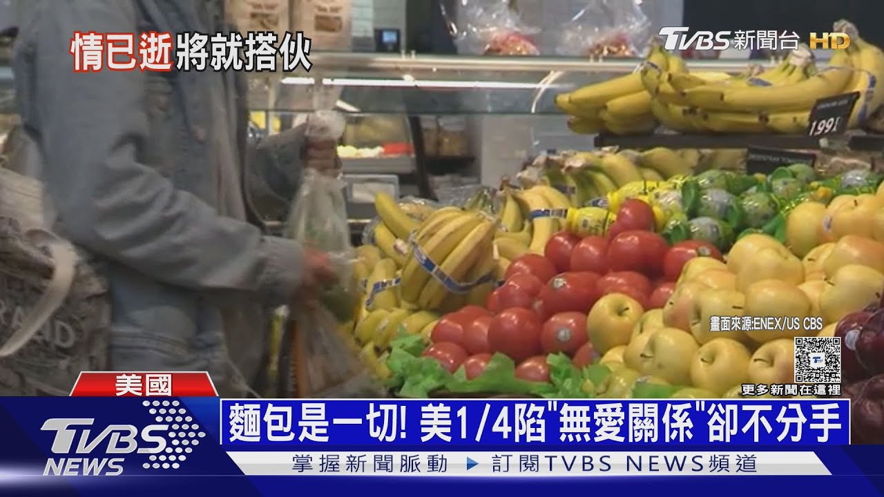 麵包更重要! 4分之1美國人陷「無愛關係」為錢不分手