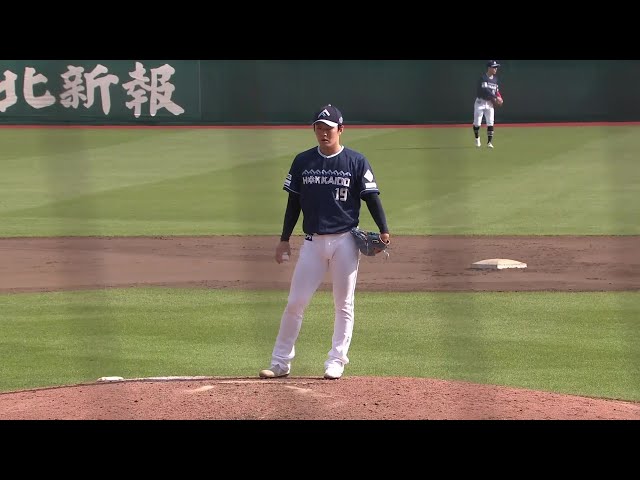 【8回裏】ファイターズ・玉井大翔 痛烈なピッチャーライナーを素早い反応でナイスキャッチ!! 2025年7月21日 東北楽天ゴールデンイーグルス 対 北海道日本ハムファイターズ