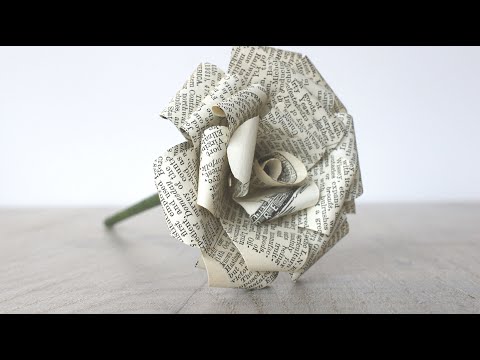 Surprisingly Easy to Make Book Page Roses