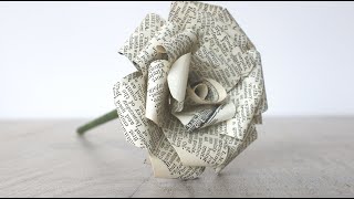Surprisingly Easy to Make Book Page Roses