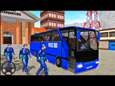 US Police off-road Coach Bus #2 - Uphill Driving Simulator New - Android Gameplay