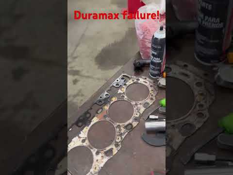 LBZ Duramax head gasket issue! #automobile #duramaxdiesel #mechanic