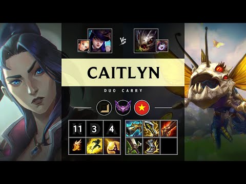 Caitlyn ADC vs Kog'Maw: Godlike - VN Master Patch 14.24