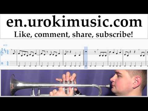 Trumpet lessons Katy Perry - Pendulum Sheet Music Tutorial Part#2 um-i352