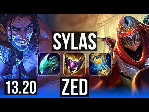SYLAS vs ZED (MID) | 13/0/3, 7 solo kills, 66% winrate, Legendary | KR Diamond | 13.20