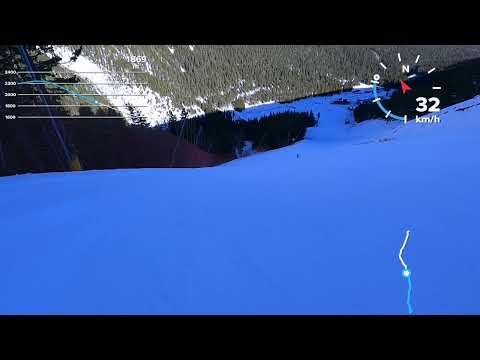 Банско (Bansko),  black ski run Tomba (9) with black ski piste 9a, February 2022