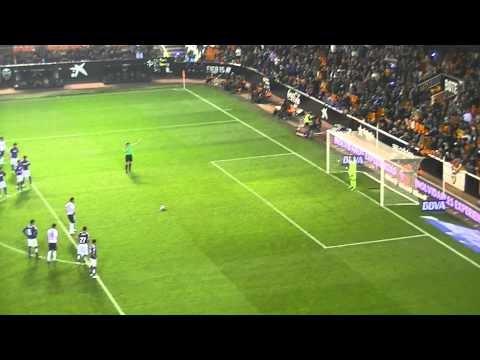 VCF-Español copa ida 2014: gol de Negredo (2-1)