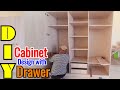 DIY Cabinet design with Drawer || How to Make Cabinet design for Small Bedroom || Budoy Vlog