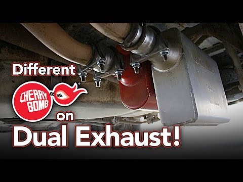 Two different mufflers on dual exhaust! - V8 - Cherry Bomb Mufflers