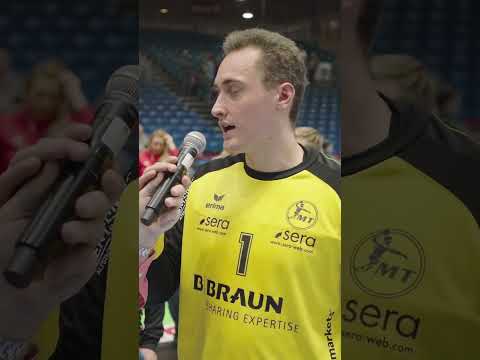 Adam Morawski im Interview nach dem Heimsieg gegen HBW Balingen-Weilstetten