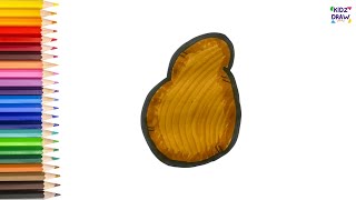 How to Draw Potato Easy for Kids | Cute Vegetable Drawing Step by Step