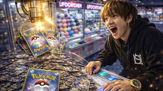 300万のポケカが当たるUFOキャッチャーにお小遣い全部ぶち込んでみたw