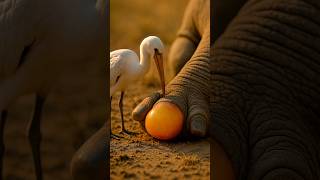 Rhino aided by White Stork 🦏🪶