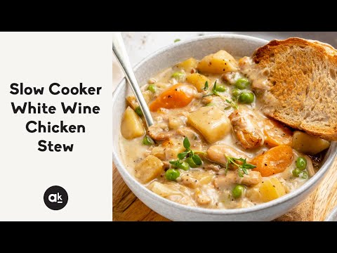 Slow Cooker White Wine Chicken Stew
