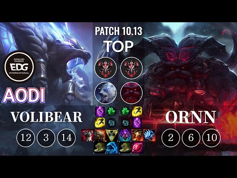 EDG Aodi Volibear vs Ornn Top - KR Patch 10.13
