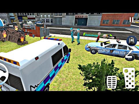 Stickman Ambulance Roof Stunts | ambulance rooftop jumping | rooftop stunts | games | safari gamer