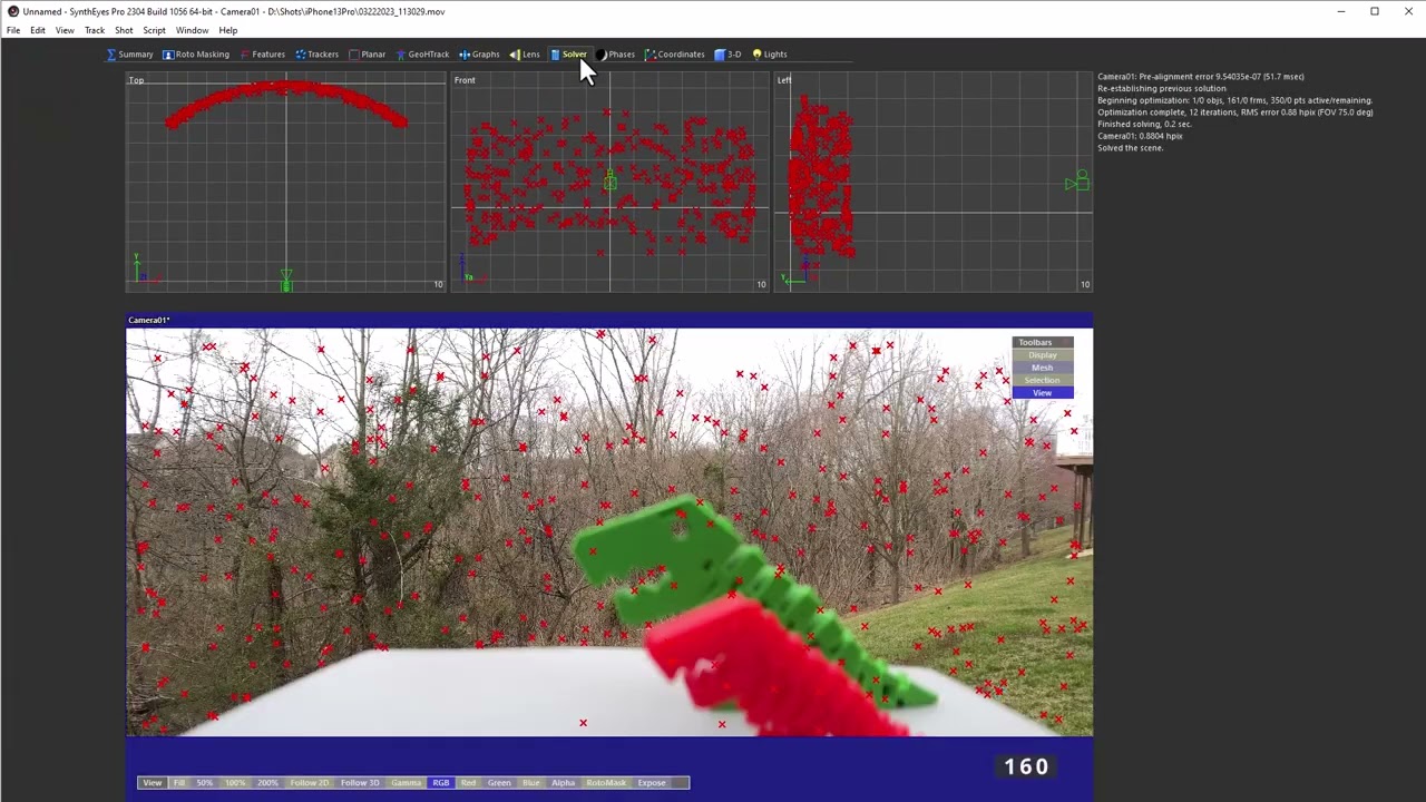 Working with Focus Breathing in SynthEyes