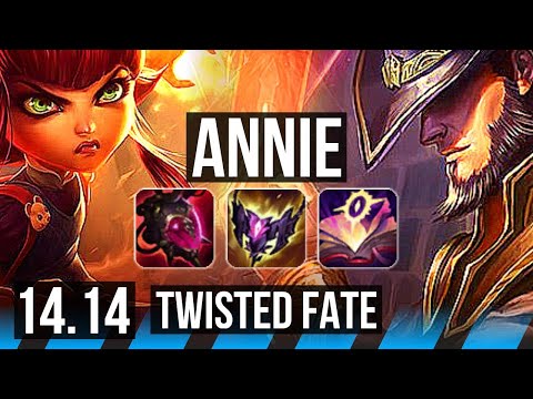 ANNIE vs TWISTED FATE (MID) | 600+ games, 8/4/14 | VN Diamond | 14.14