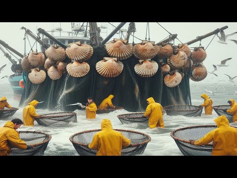 How Fishermen Harvest 100 Ton Of Scallops Everyday? - Techniques For Raising And Harvesting Scallops