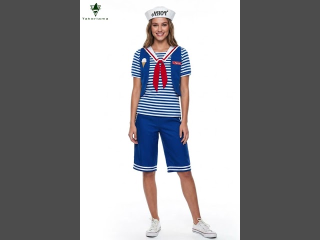 Vídeo relacionado con Disguise Stranger Things - Disfraz de Robin Scoops Ahoy para mujer, talla XL (18-20)
