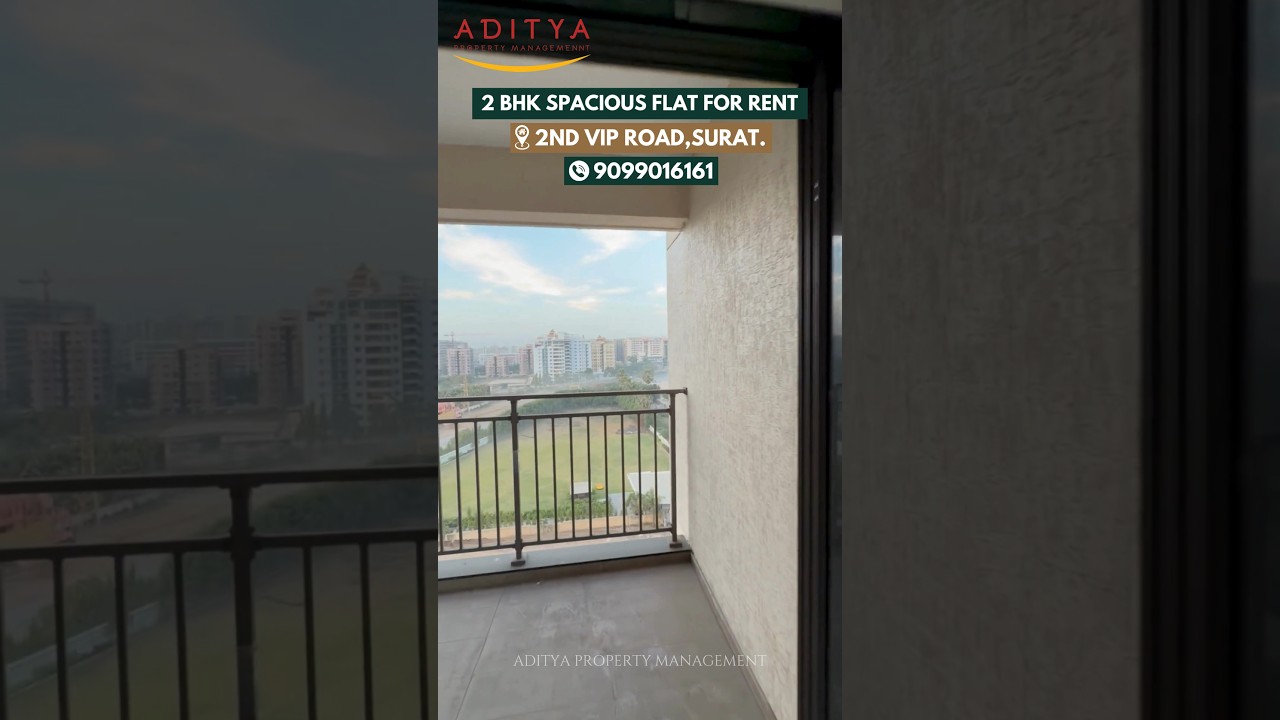 2 BHK Flat For Rent On 2nd VIP Road, Surat. in Vesu, Surat — photo 1 of 13