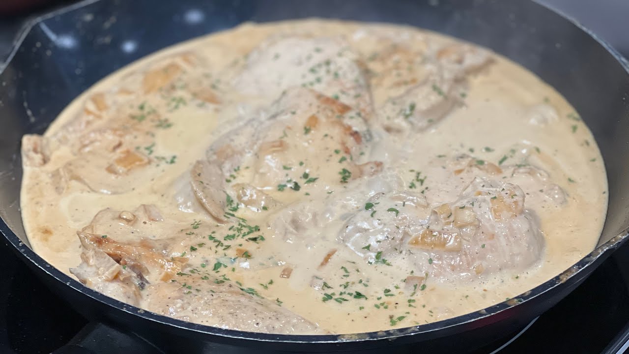 Pechuga en salsa de vino blanco