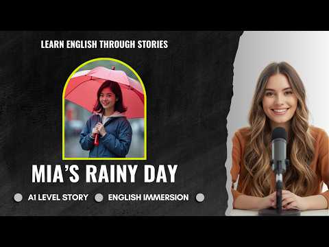 Learn English Through Immersion 🌧️ | Mia's Rainy Day (A1 Story for Beginners)