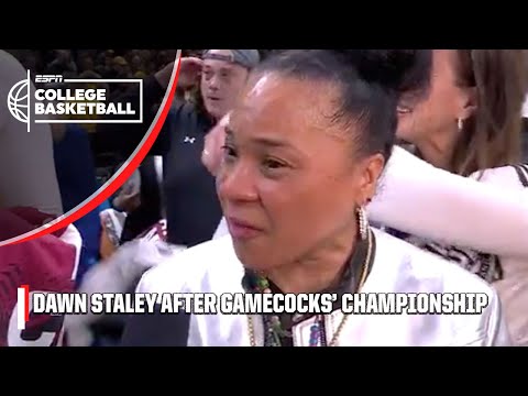 Dawn Staley emotional after SC Gamecocks complete PERFECT SEASON 🏆 | ESPN College Basketball