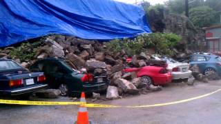 preview picture of video 'Ellicott City - Wall collapse at public parking'