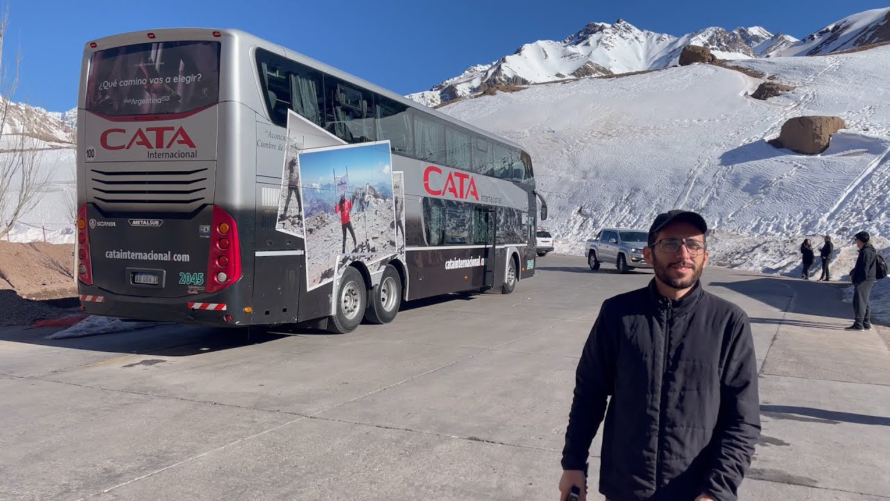 A mais LINDA VIAGEM de ÔNIBUS pelos ANDES até SANTIAGO no CHILE