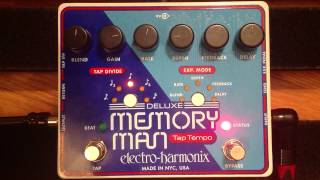 Video thumbnail for Electro Harmonix Deluxe Memory Man with Tap Tempo by Curtis Kent