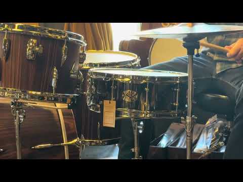 Walfredo Reyes Jr Collection Eccentric Systems 5x14 Black Nickel over Brass Snare Drum - Black Nickel Over Brass image 8