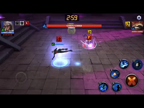 Black Widow Solo | Marvel Future Fight - Shadowland Floor 11 Solo vs Rocket Raccoon Boss