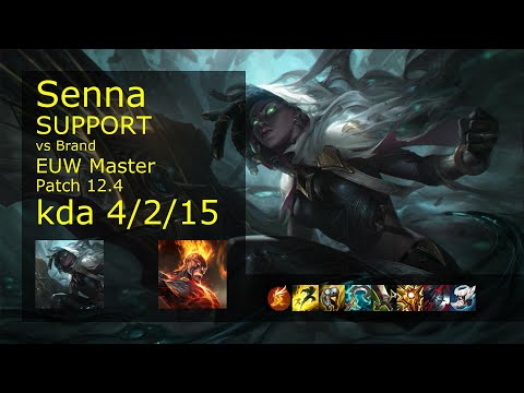 Senna Support vs Brand - EUW 4/2/15 Patch 12.4 Gameplay